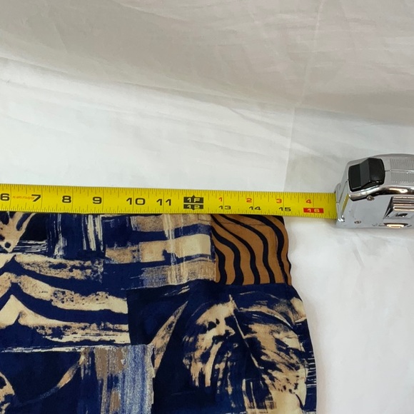 Vintage Sea Suns button down blouse with shoulder pads. Shell buttons. XL navy - Picture 7 of 8